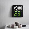 Remote Control Wall Clock With Three Alarms Date/temperature Display And Night Mode Three Sets Rose Red