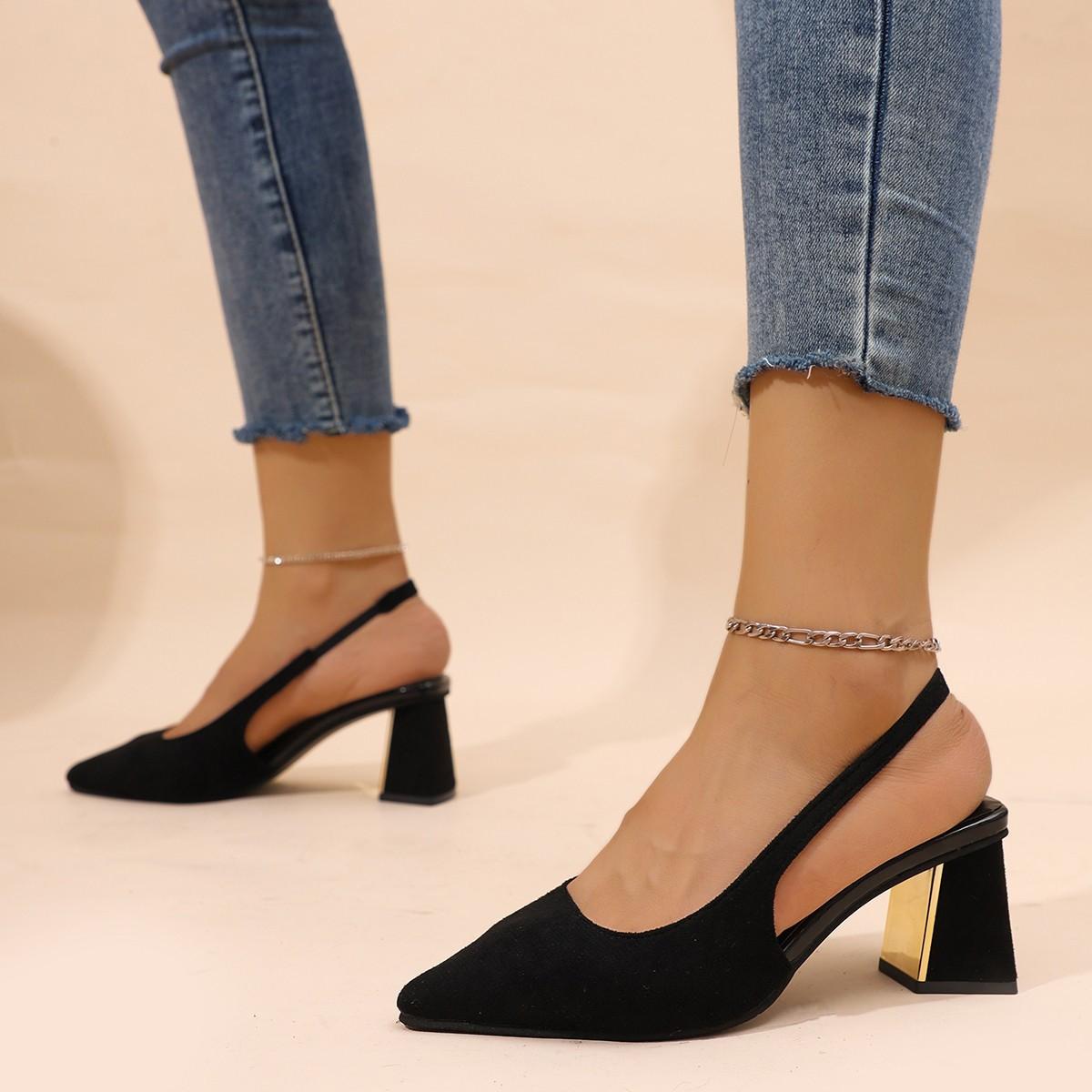 

2025 сексуальные сандалии с сумкой на носке, женские сандалии на маленьком толстом каблуке с сумкой на носке, летние новые сандалии большого размера 43