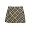 Spring Aristocratic Tartan Plaid Skirt with Safety Shorts - Retro British Style, Bowknot Accent, Hip-Hugging, Versatile Women's Short Skirt.