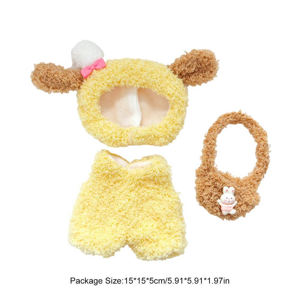 For Labubu V1 V2 Idol Cute Doll Clothes Fashion Sweater Outfit Accessories Sitting Party Pink White Striped Sweater Cup Clothing