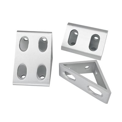 4Pcs Silver Aluminum Profile Right Angle Triangle Block Triangle Connector Bracket 2020 3030 4040 4545 4590 2040 3060 4080