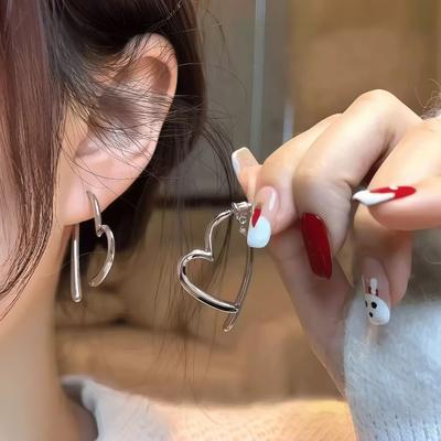Liebesherz-Ohrringe, Elegantes Ohrring-Set, Ohrstecker im einzigartigen Stil, Ohrring-Set im coolen Stil