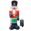 LED Inflatable Cute Air Blown Up Toy Illuminated Santa Claus Ornament Lighted Giant Model Ornament for Xmas Garden Party Decor