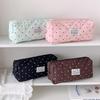 Canvas Stippen Etui Eenvoudig Esthetisch Schrijfgerei Pouch Draagbare Kleine Opbergtas Voor Studenten Terug Naar School Benodigdheden