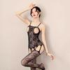 Open-hole mesh fun shoulder strap one-piece mesh tight-fitting open-gear suspenders mesh stockings stockings
