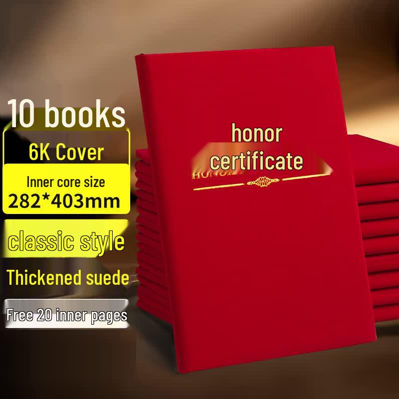 USAN HOME Velvet Hot-Stamped Honor Award Certificates (10-Pack)