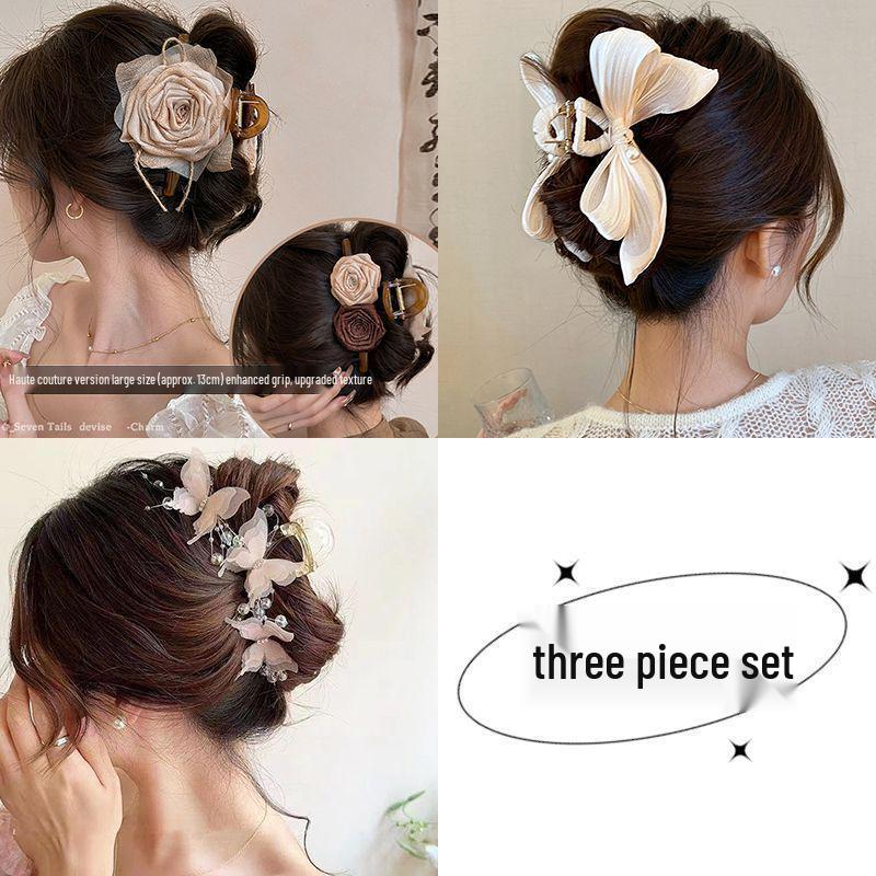 Elegancki Duży Plisowany Klips do Włosów: Szykowny klips rekinowy 2025 dla wyrafinowanego wyglądu