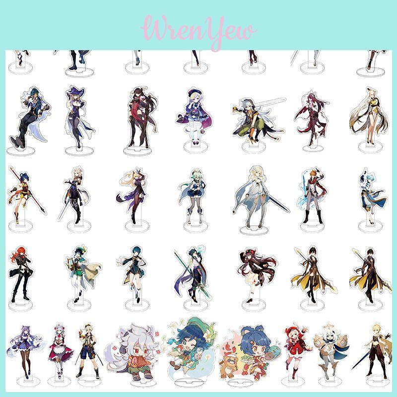 Genshin Impact Barbatos Keqing Barbara Hutao Acrylic Figure Stand Ideal For Decor