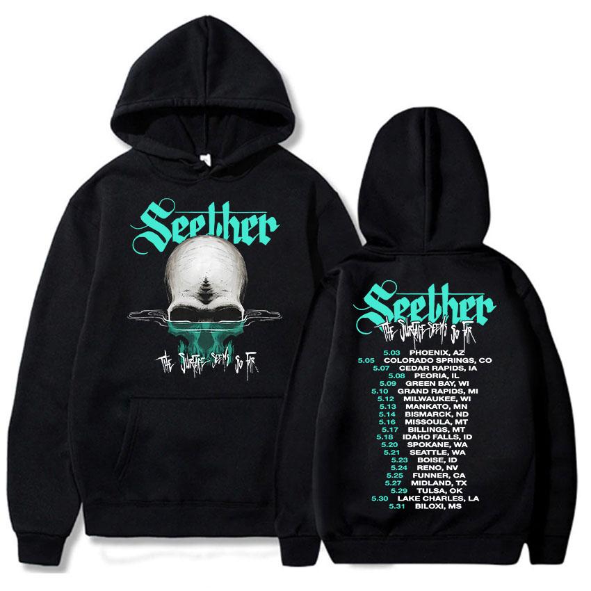 Streetwear Unissex Seether The Surface Seems So Far Álbum Moletons Manga Longa Masculino Moletons Gráficos Moletom Masculino