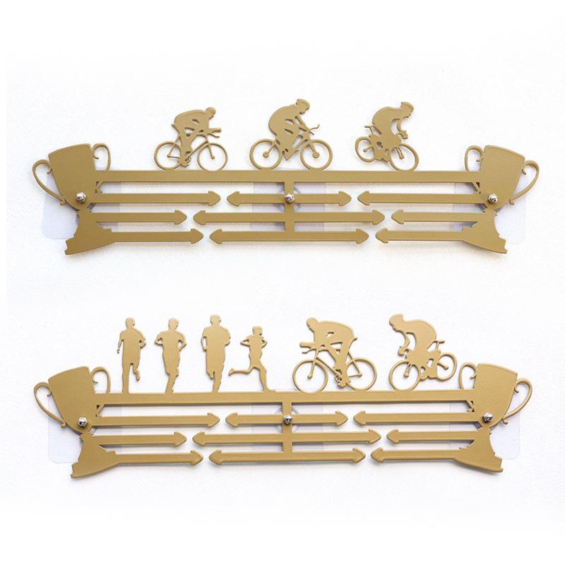 Gold/Black Medal Hanger Display Holder Rack for Marathon Running Medal Display Holder for Wall Medal Display Hanger Award Hange