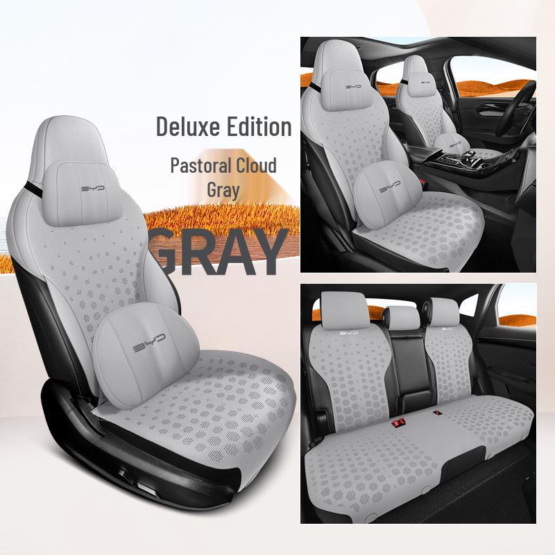 BYD Qin PLUS Car Seat Cushion - Suede Saddle Cover, All-Season Style