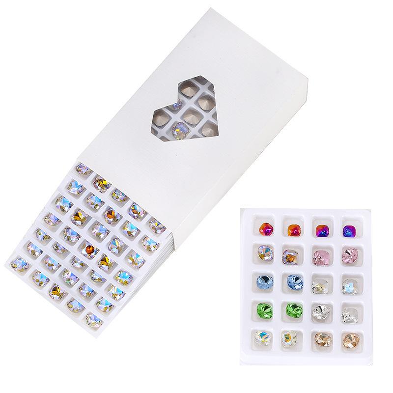 K9 Rose Pink Axt Diamant Nail Art Diamant Schmuck Flash Kristall Speziell geformter spitzer Diamant Pink Love Nail Diamond