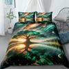 Waterfall Paradise Duvet Cover Set UK Single Double Queen US Twin Full King Size pkm Bed Linen Set