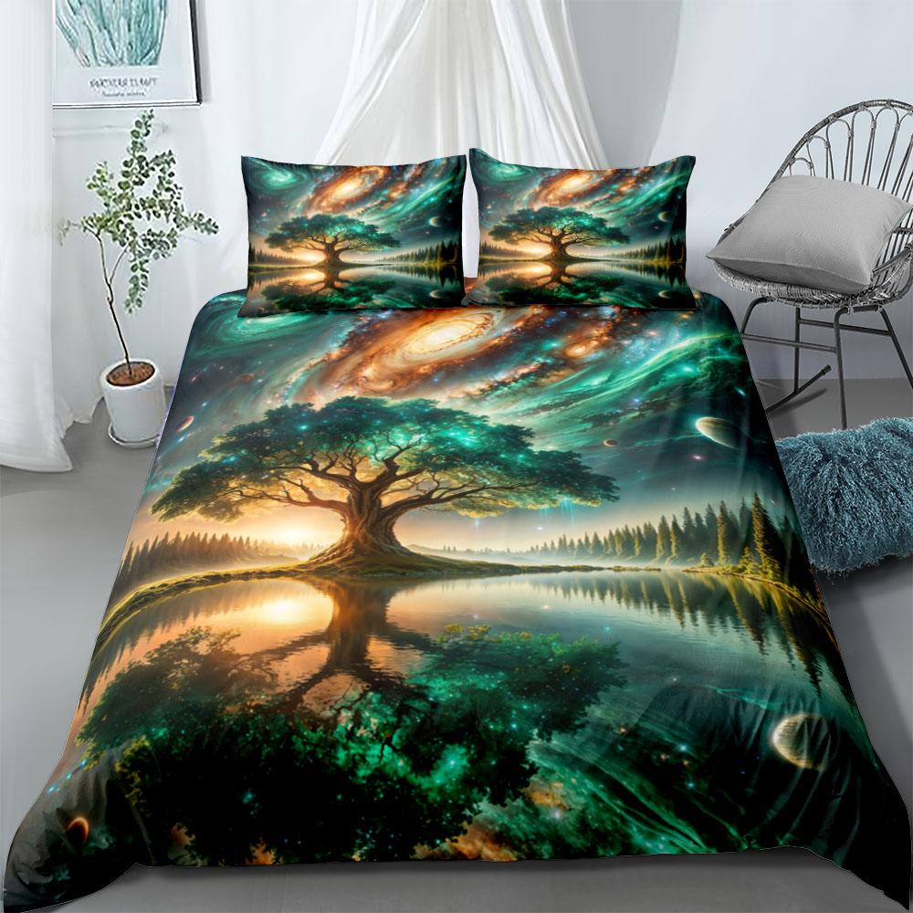 Waterfall Paradise Duvet Cover Set UK Single Double Queen US Twin Full King Size pkm Bed Linen Set