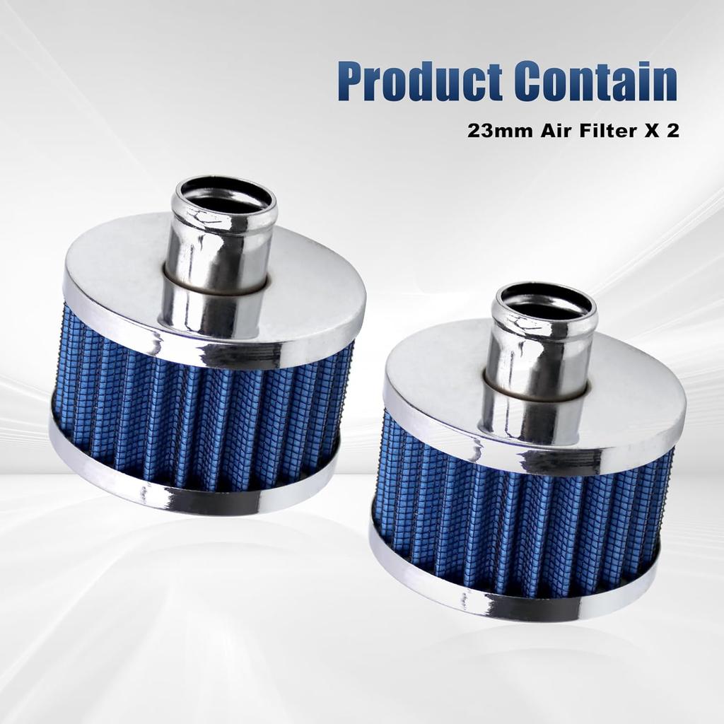 RYANSTAR RACING 2PCS 23MM High Flow Vent Valve Cover Breather Filter Universal Car Air Filter Cold Air Intake Filter Small Air Filter Breather