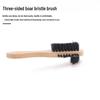 Beech Wood Horsehair Shoe Brush for Leather and Suede - Available in Large and Small Sizes