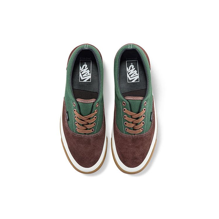 Vans Era Og Lx Fabric Leather Classic Casual Low Top Skate Shoes Unisex Sneakers Green Brown VN0A3CXNBGS