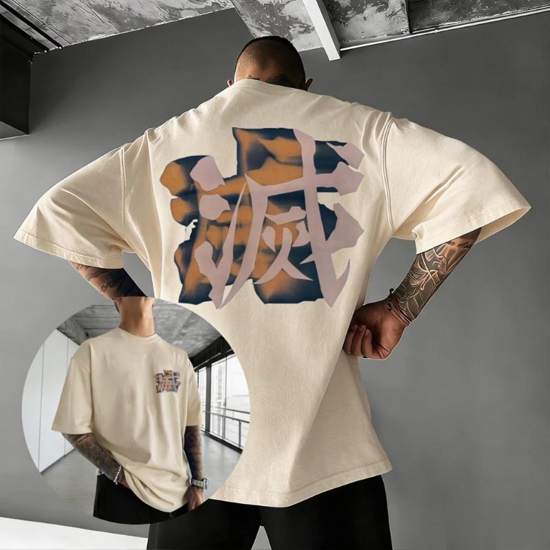Demon Slayer Streetwear T Shirt Men Women 2026 Summer Oversized Cotton Tee Gradient Graphic Short Sleeve Top Fashion Y2k Clothes