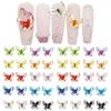 New Trendy Resin Colorful Ice Transparent 3D Fairy Butterfly Nail Art Decorations DIY Wearable Nail Accessories Wholesale