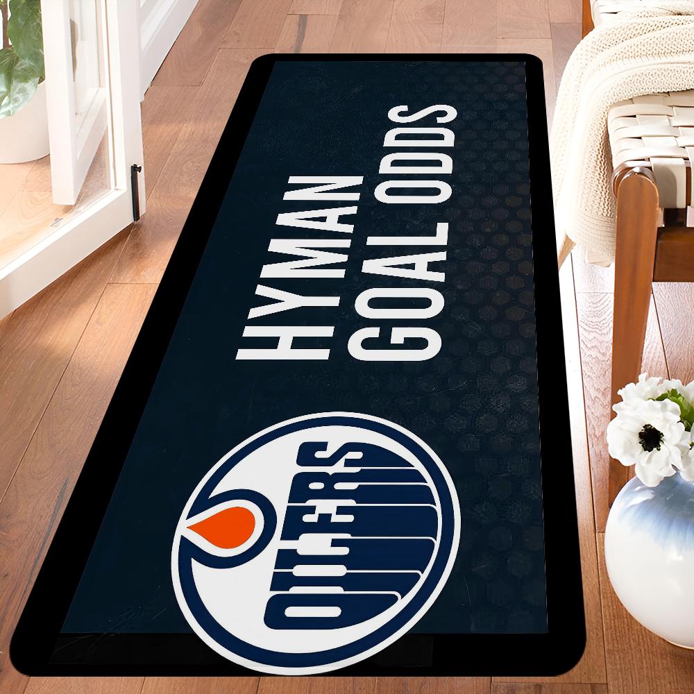 E-Edmonton O-Oilers Koupelnová rohožka Protiskluzová Absorbující vodu Dlouhá pruhovaná podložka Podložka do ložnice Vítejte Rohožka