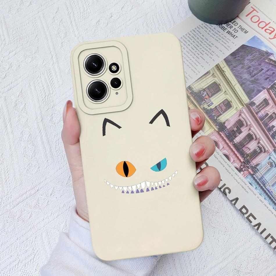 Case For Xiaomi Redmi Note 12 12S 4G 5G Patterned Full Protection Soft Liquid Silicone Cartoon Cover For Redmi Note 12 S Funda
