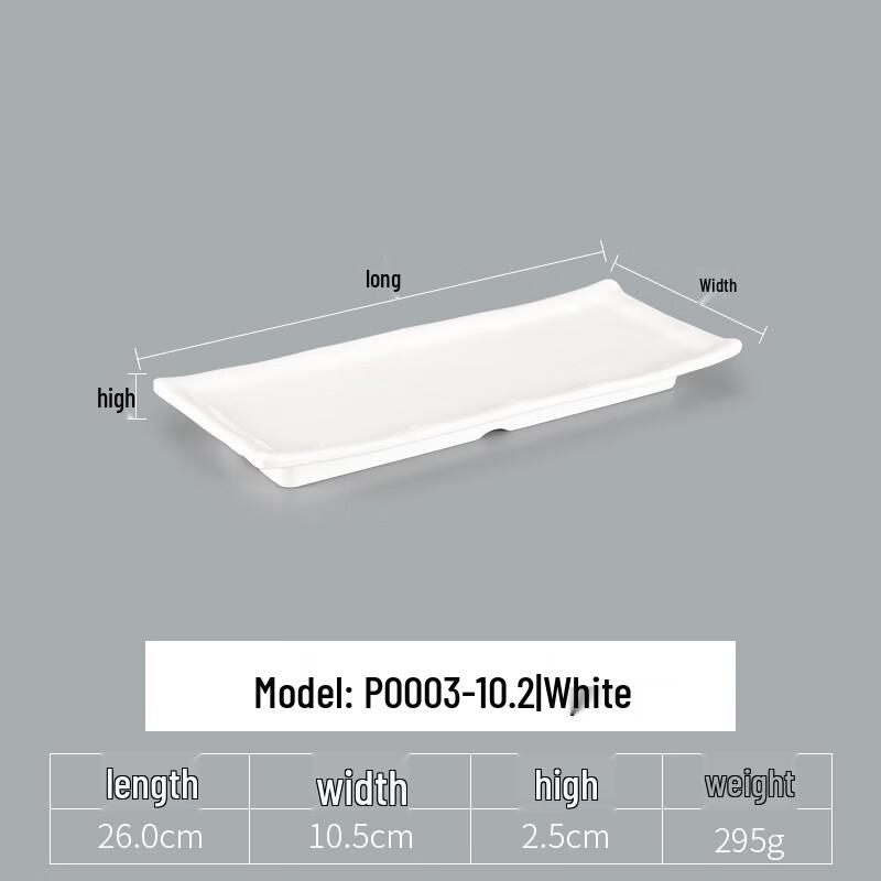 Handon Food-Grade Melamine Rectangular Plate Set