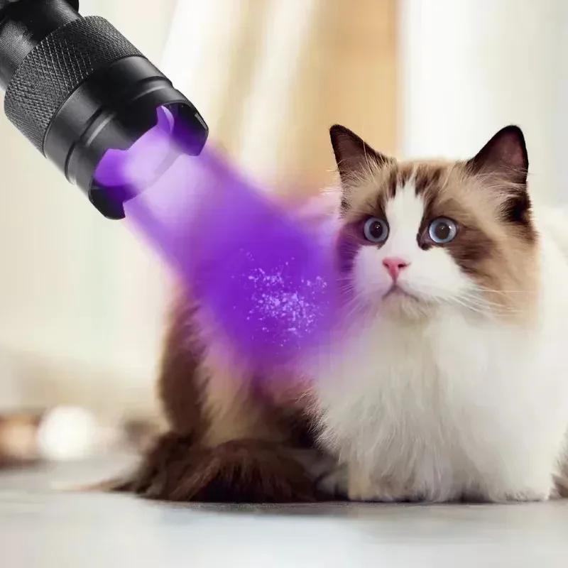 Ultraviolet Lamp 365nm 395nm Mini LED UV Flashlight Zoomable Portable Pocket Torch Money Scorpion Pet Urine Stain Detector Tools