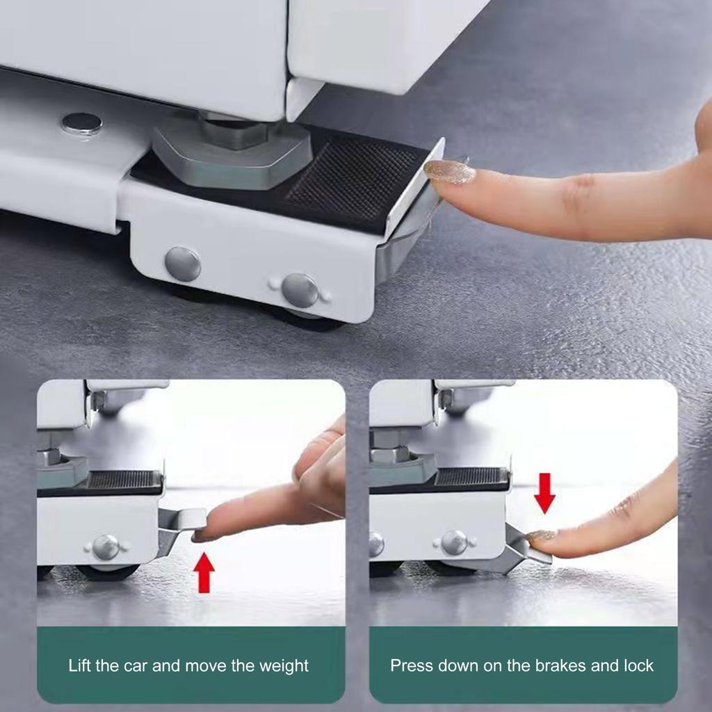 Furniture Washing Machine Stand Extendable Appliance Rollers Refrigerator Heavy Duty Washing Machine Stand Wheels Fridge