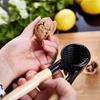 Multi-functional Wood Handle Heavy Duty Nutcracker Spring Design Non-Slip Walnut Clip Effort-saving Manual Walnut Opener Pecan