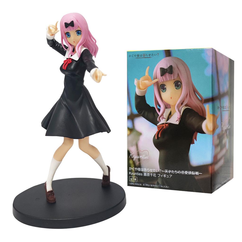 18cm Kaguya-sama Love Is War Anime Figure Shinomiya Kaguya Fujiwara Chika PVC Action Figure Collectibles Model Toy for Gift