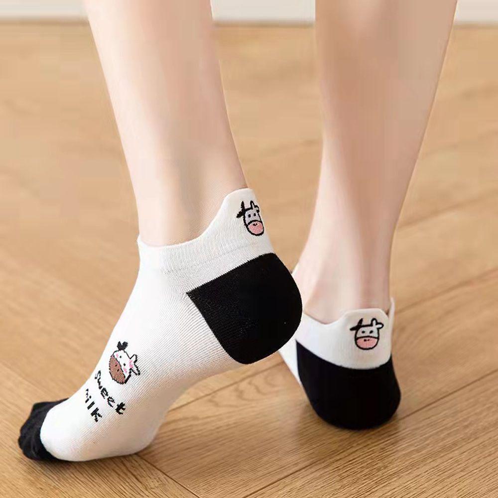 Female Shallow Mouth Girls Short Heel Socks Embroidery Panda Socks Women Cotton Socks Ankle Socks