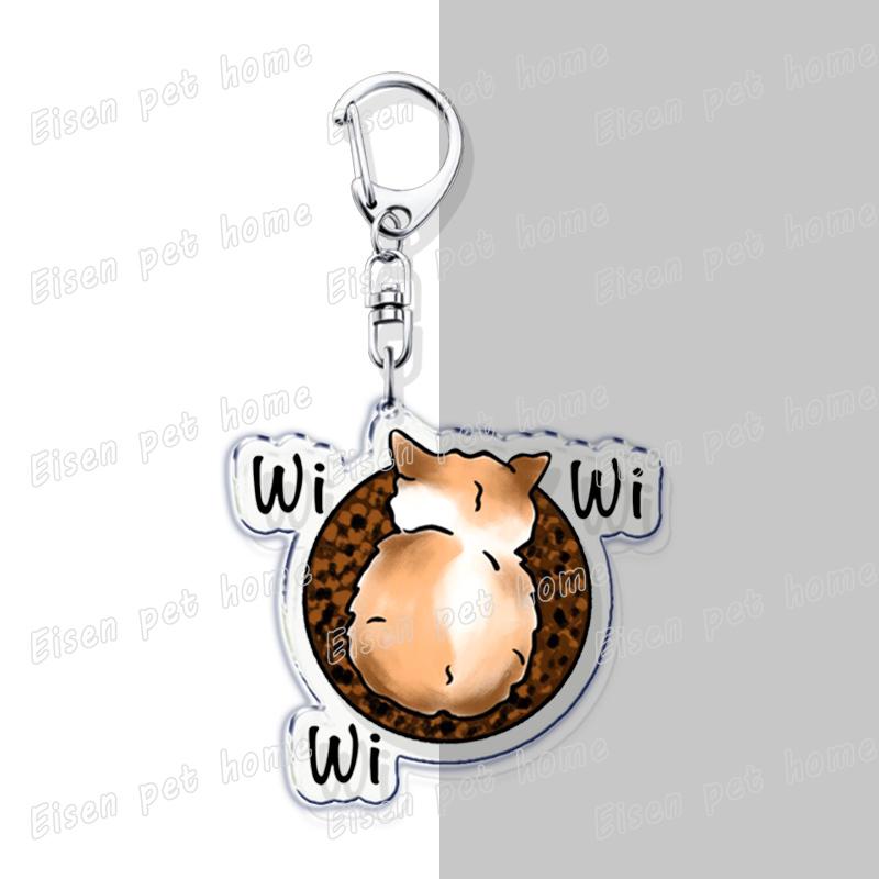 Cute Hamster Keychains for Accessories Bag Wiwiwi Cat OIIA OIIA Meme Uia Meow Car Key Chain Ring Jewelry Gifts Keyrings