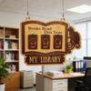 Bücherregal Dekorationen Buch Lesezähler für dieses Jahr, Herausforderungsgeschenk für Buchliebhaber, Interessantes Hängedekoration für Heimbibliothek