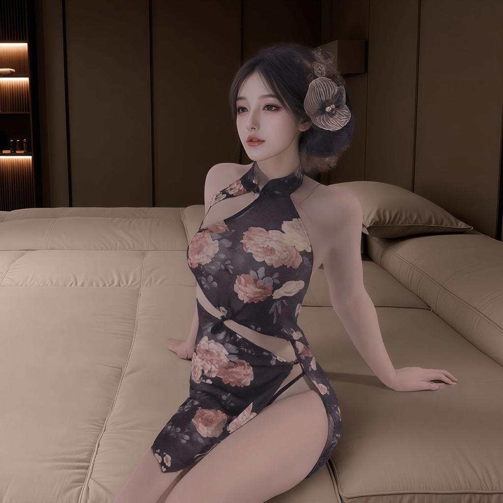 Underwear retro perspective cheongsam pure desire flirting hot suit abstinence qqny uniform