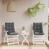 Vidaxl Low Back Chair Cushions, 2 Pcs, Anthracite