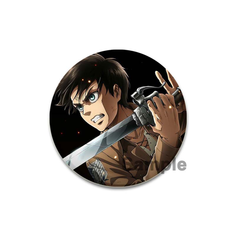 32/44/58mm Eren Yeager Ikony Pin Ručně vyráběná Brož Na Oblečení Kreslený Cosplay Odznak Batoh Dekorace Šperky Dárek