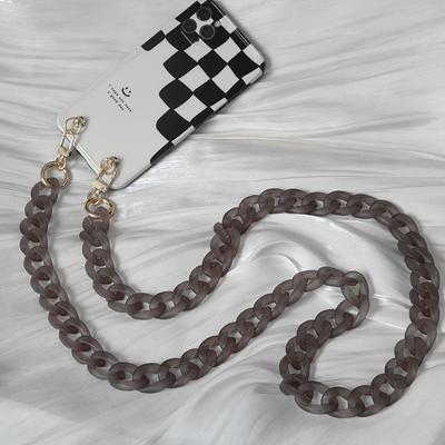 Yeni Telefon Aksesuarı Ayrılabilir Parçalar Zincir Gri Crossbody Reçine Lüks Kayış telefon kılıfı Zincirler Akrilik Omuz İpi Asılı Zincir