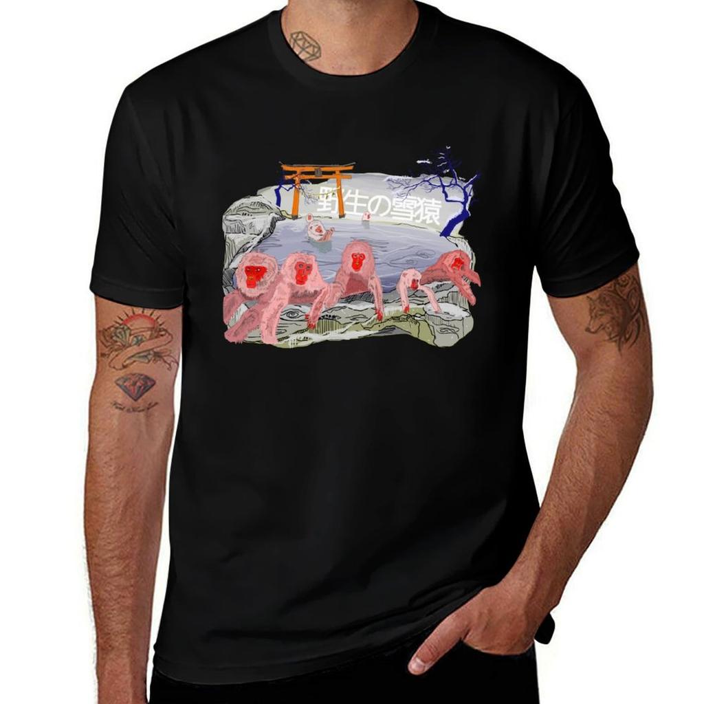 Japanese snow monkeys T-Shirt Soft Durable