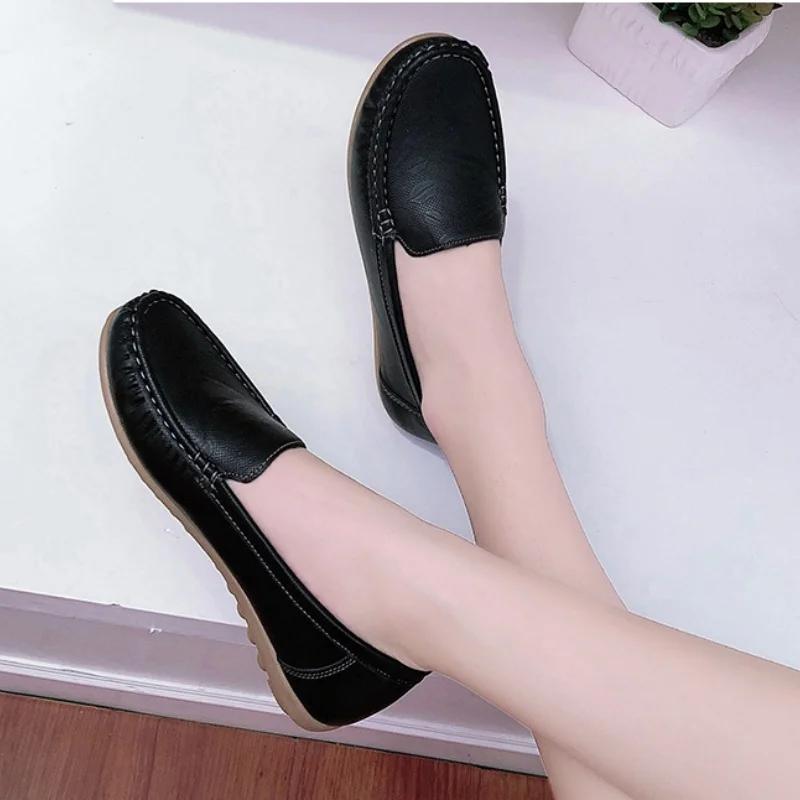 Spring And Autumn New Sports Comfortable Flat Bottom Women'S Nursing Shoes Fashionable Soft Sole Elegant Work And Leisure Shoes