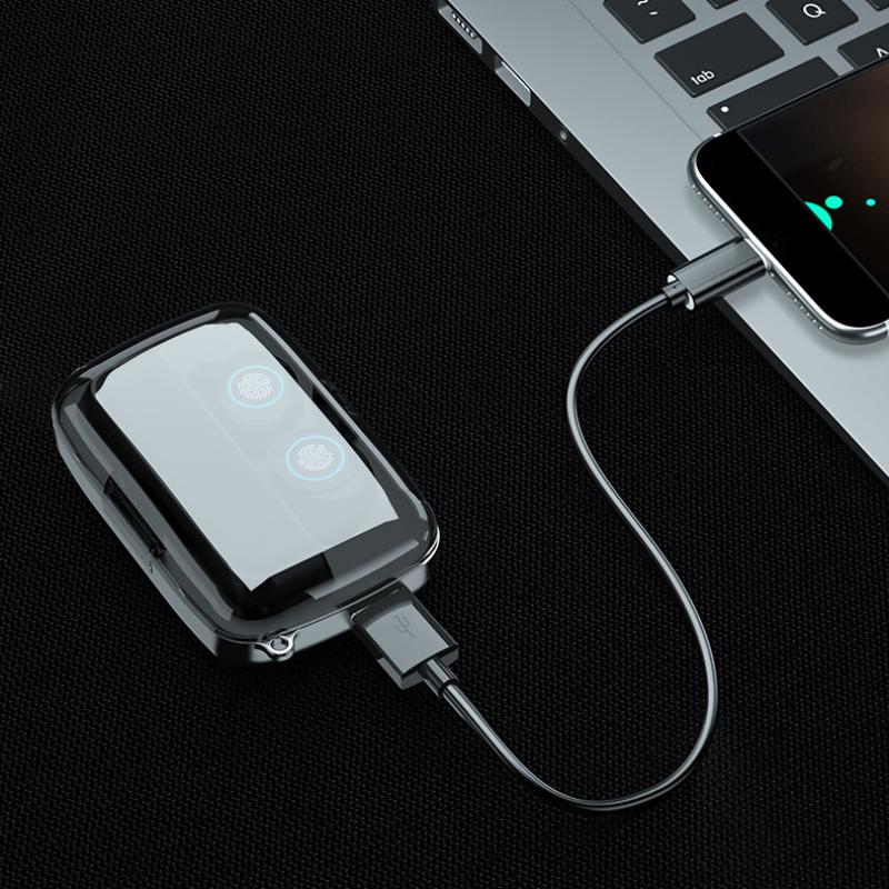 Nytt trådlöst Bluetooth-headset TWS Aperture Breathing Light 5.1LED-nummer visar Touch Bra ljudkvalitet