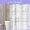 Square Plaid Shower Curtain With Hooks Waterproof And Durable Bathroom Cover For Stylish Decor