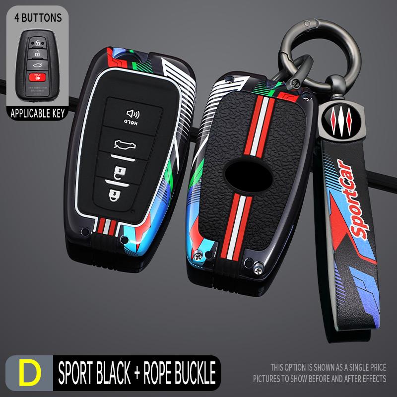 Car Key Case Cover Protective Shell Fob For Toyota Prius Camry Corolla C-HR CHR RAV4 Prado 2018 2022 Car Key Decoration Shell