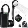 Portable Outdoor Camping Shower Set Waterproof with Digital Display Rechargeable Electric Shower Pump Hiking Travel Pet Watering