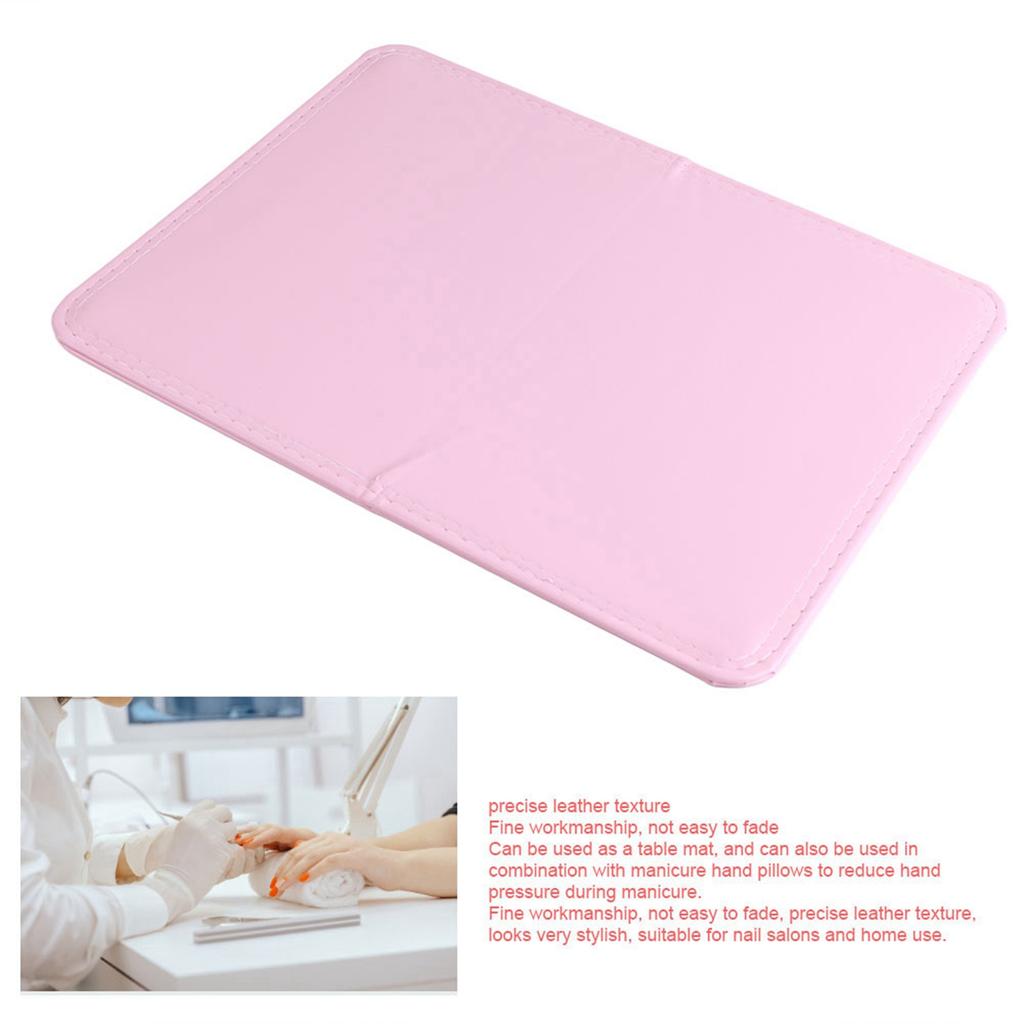 Nail Art Table Mat Cushion Pad Foldable Washable Manicure Desk Mat Nail Salon ToolsPink