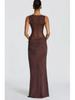 European Summer Satin One-Shoulder Bodycon Dress