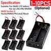 10-1pcs 1 2 3 4 Slot Plastic 18650 Battery Holder with Wire  Black 18650 Battery Storage Box Case for 18650 3.7V Battery