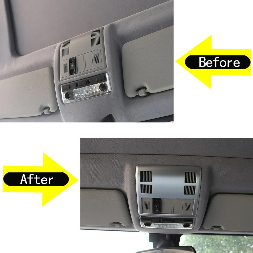 ABS Carbon Fiber Car Interior Roof Reading Light Panel Decoration Cover Stickers For BMW X3 E83 2003-2010 Car Styling