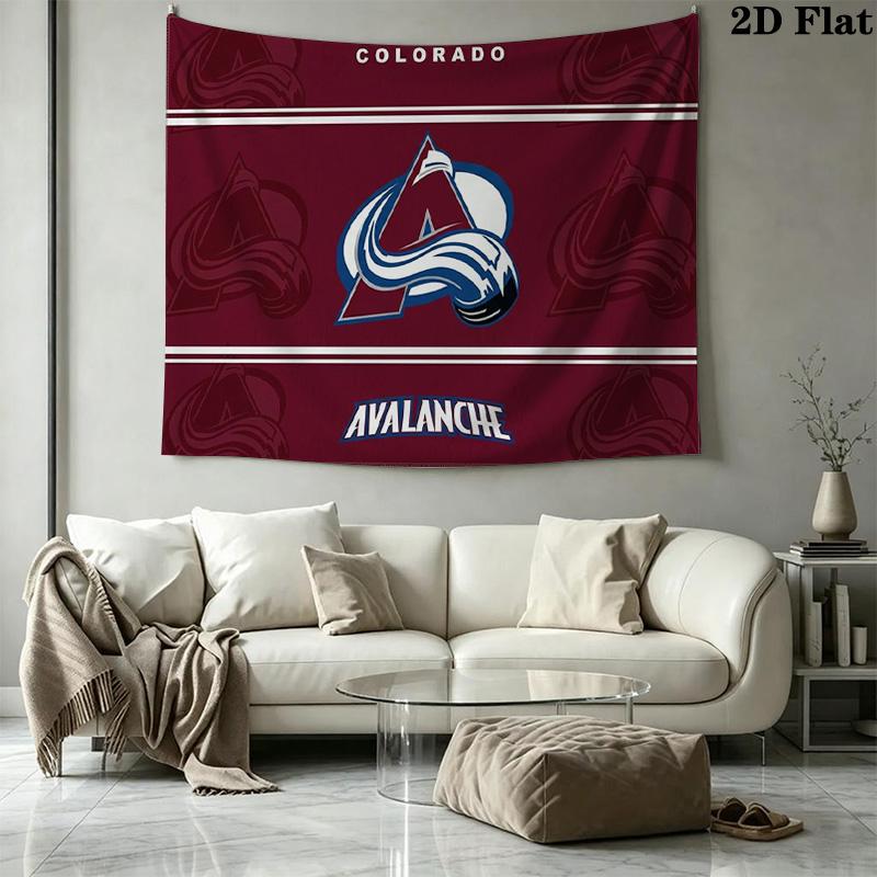 Colorado Avalanche Wall Tapestry Aesthetic Wall Hanging Printed Fabric Blanket Decorative Tapestries for Bedroom Living Room Home Decor