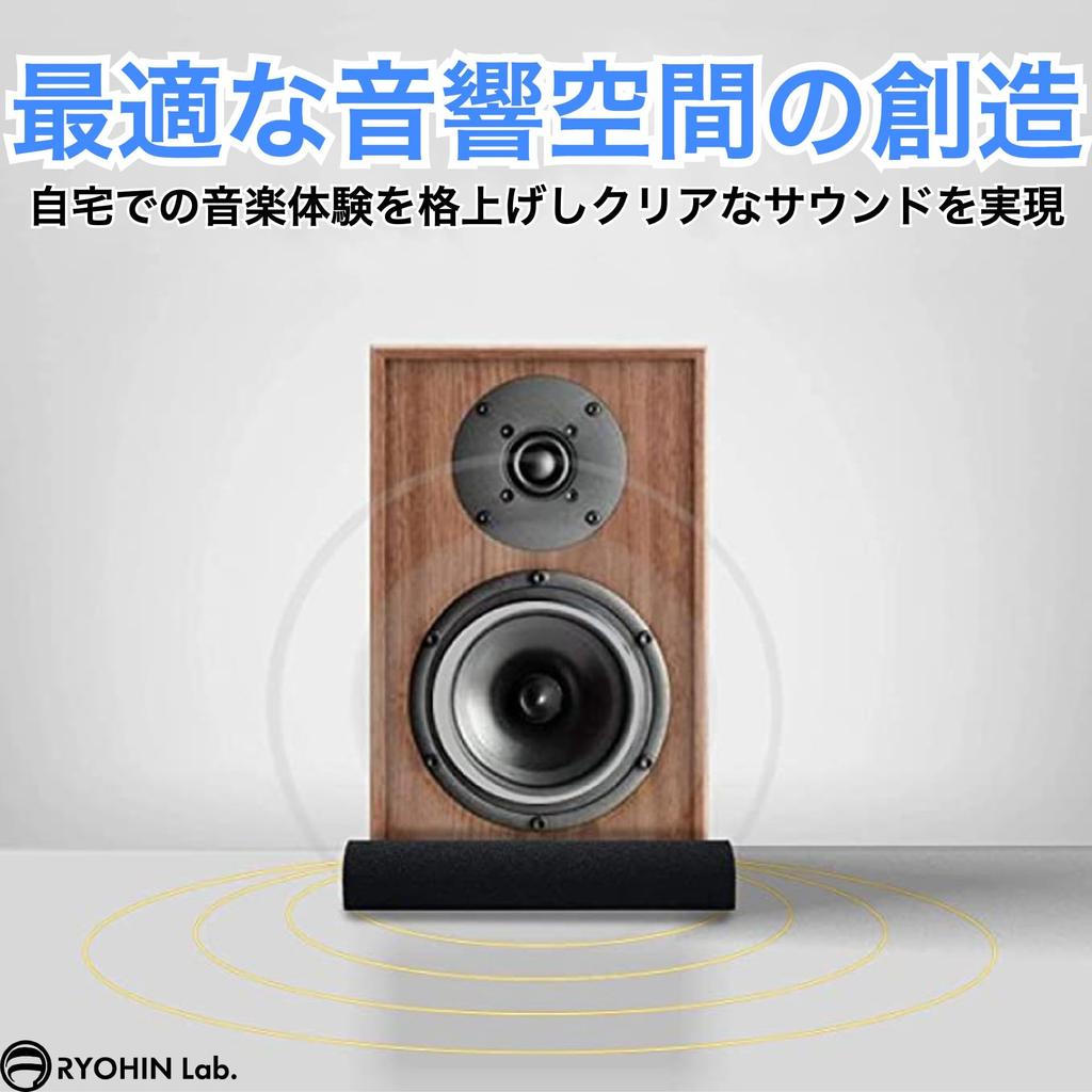 RYOHIN Speaker Sound Absorbing Material Audio Urethane Mat Pad Vibration Isolation Soundproof Resonance Reduction Speaker Stand Set of 2 X 2 X 20 X