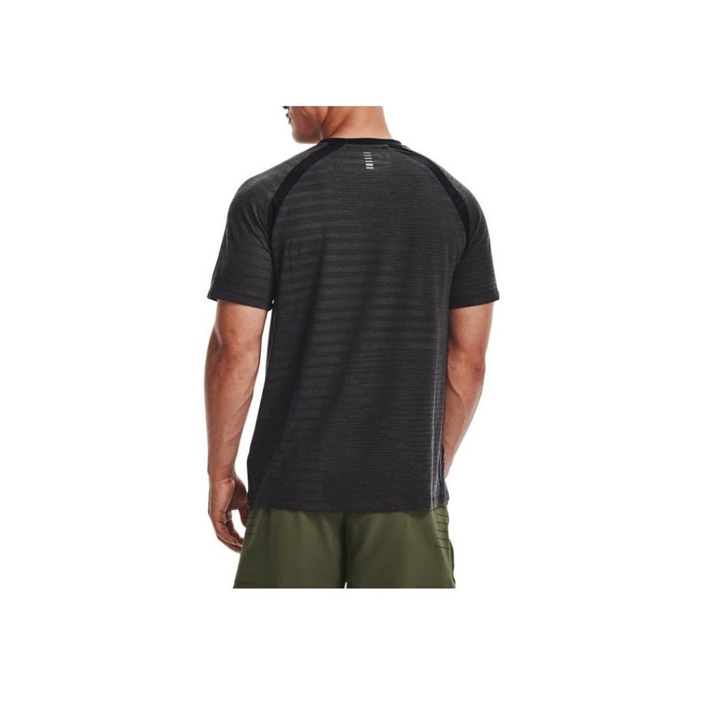 Under Armour Phantom Run Solid Logo Breathable Short Sleeve T-Shirt Men tops Gray 1367535-010